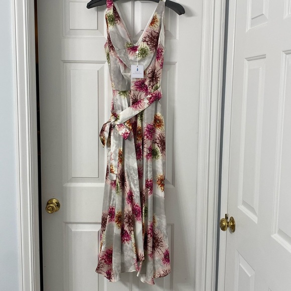NWT Ala von Auersperg sz S Ginger belted silk Dress in Dahlia - Picture 1 of 7